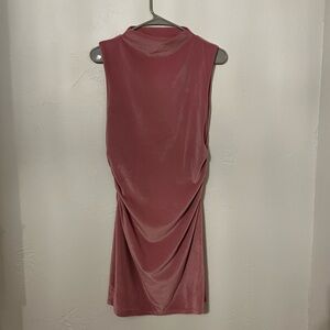 Velvet Sleeveless Draped Dress
